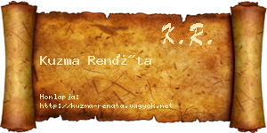 Kuzma Renáta névjegykártya