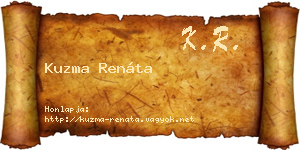 Kuzma Renáta névjegykártya