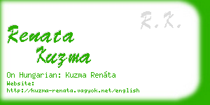 renata kuzma business card
