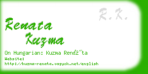 renata kuzma business card